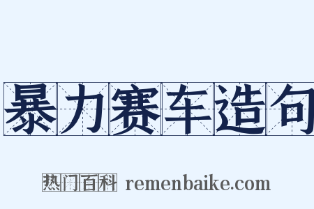 暴力赛车造句是什么意思的图片
